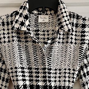 H&M Career Richard Allan W&B Herringbone Shirt